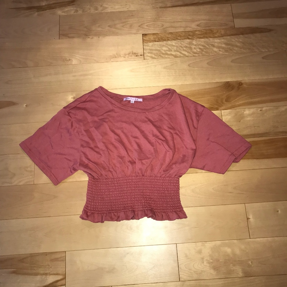 Blush Red Short Sleeved Top